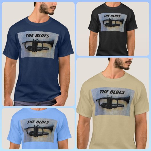 Künstlerisch Blues Trumpet T-Shirt
