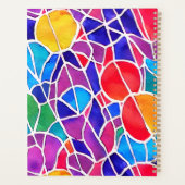 Künstlerisch bunt abstrakt geometrisch personalisi planer (Rückseite)