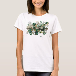 Künstlerisch Bunt TRINK MIT MIR Künstlerisches Mot T-Shirt