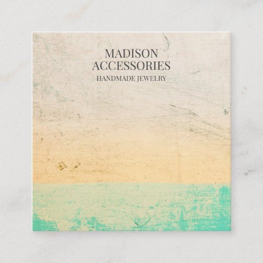 Künstlerisch-Chic-Schmuckgeschäft Quadratische Visitenkarte (Vorderseite)