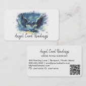 *~* Künstlerisch Denim BLUE Herzengel Wings AP78 Q Visitenkarte (Vorne/Hinten)