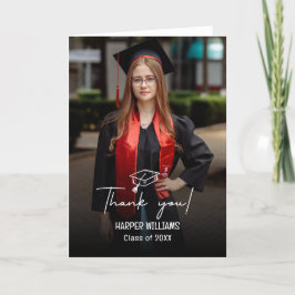 Künstlerisch Doodles Abschluss Danke Karte