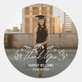 Künstlerisch Doodles Abschluss Danke, Stickers