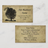 Künstlerisch - einsamer Stark Tree & Crow Visitenkarte (Vorne/Hinten)