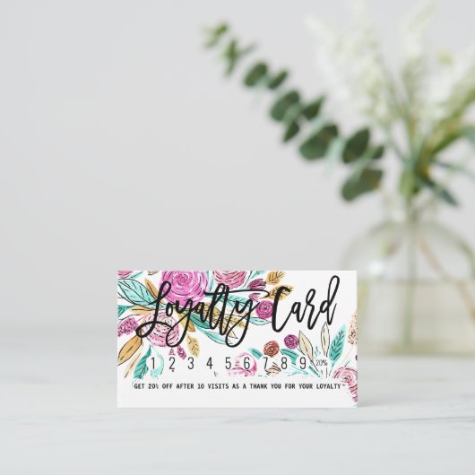 Künstlerisch Elegant Rosa Aquamarine Wasserfarbe Treuekarte (Stehend Vorderseite)