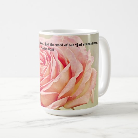 Künstlerisch Fading Rose Scripte Tasse Cup (VorderseiteRechts)