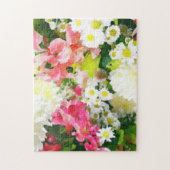 Künstlerisch farbenfrohe Blume Puzzle (Vertikal)