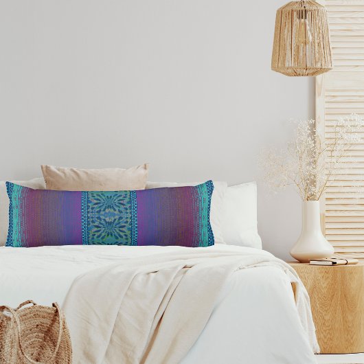 Künstlerisch farbenfrohe Boho-Muster werfen Kissen