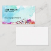 Künstlerisch farbenfrohe Brushed Texture Visitenkarte (Vorne/Hinten)