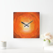 Künstlerisch farbenfrohe Wanduhr (Zuhause)