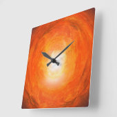 Künstlerisch farbenfrohe Wanduhr (Winkel)