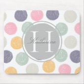 Künstlerisch farbig pastellfarbener Pollenpunkt Mousepad (Vorne)