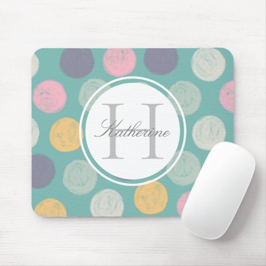 Künstlerisch farbig pastellfarbener Pollenpunkt Mousepad (Mit Mouse)