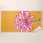 Künstlerisch farbige Blume Strandtuch (Vorderseite)