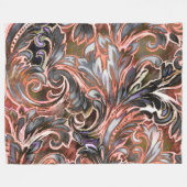 Künstlerisch farbige Damaskenkoralle Fleecedecke (Vorderseite (Horizontal))