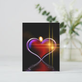 Künstlerisch farbige Herzenleuchte Postkarte (Stehend Vorderseite)