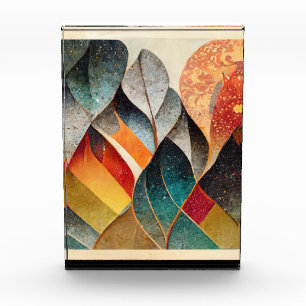 Künstlerisch farbiges Mosaik Fotoblock
