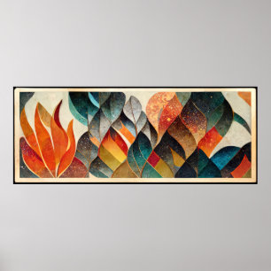 Künstlerisch farbiges Mosaik Poster
