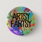 Künstlerisch Fartsy | Knopf für farbenfrohe kreati Button (Vorderseite)