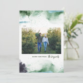 Künstlerisch Frohe Weihnachten Foto (Stehend Vorderseite)