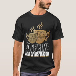 Künstlerisch fröhliches inspirierendes Koffein-Spr T-Shirt