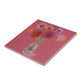 Künstlerisch Gerbera Farbenfrohe Blume +Individuel Fliese (Seite)