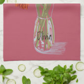 Künstlerisch Gerbera Farbenfrohe Blume +Individuel Geschirrtuch (Gefaltet)