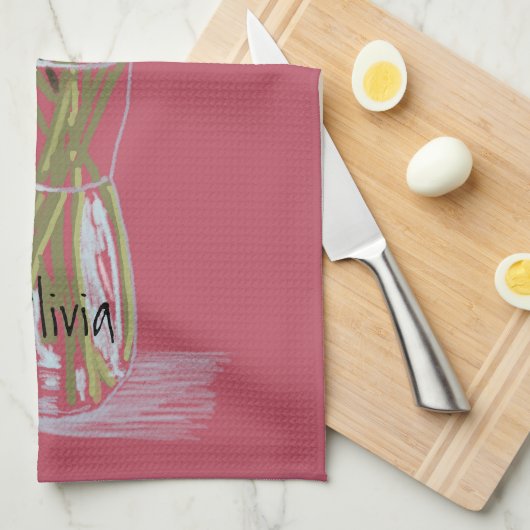 Künstlerisch Gerbera Farbenfrohe Blume +Individuel Geschirrtuch (Viertel Falte)