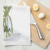 Künstlerisch Gerbera Farbenfrohe Blume +Individuel Geschirrtuch (Viertel Falte)