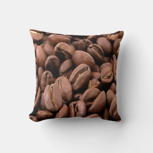 Künstlerisch geröstete Kaffeebohnen Kissen