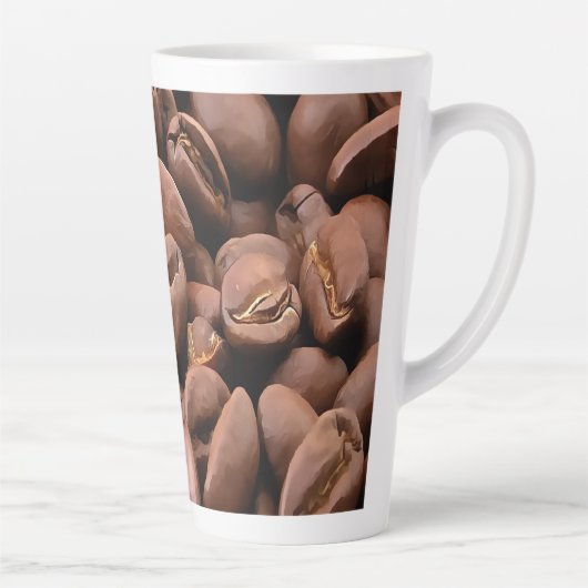 Künstlerisch geröstete Kaffeebohnen Milchtasse (Rechts)