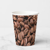 Künstlerisch geröstete Kaffeebohnen Pappbecher (Rückseite)