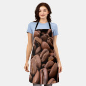 Künstlerisch geröstete Kaffeebohnen Schürze (Getragen)