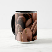 Künstlerisch geröstete Kaffeebohnen Tasse (Vorderseite Links)