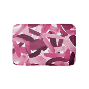 Künstlerisch Girly Pink Burgundy Brushstroke Colla Badematte