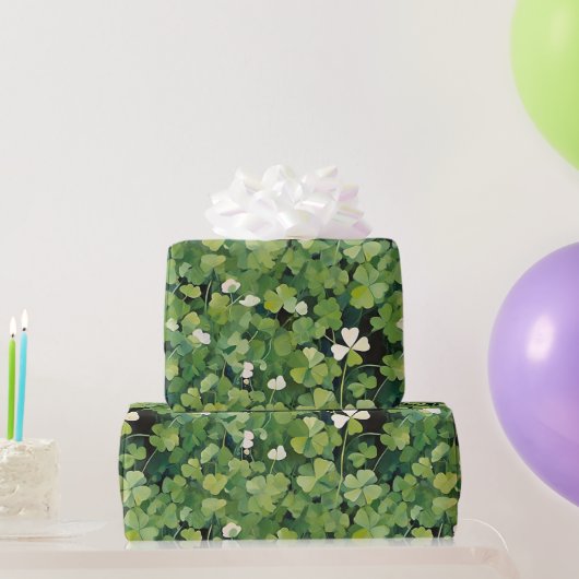 Künstlerisch Green Lucky Clover St. Patrick Painte Geschenkpapier (Partygeschenke)