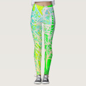 Künstlerisch-grün Leggings (Vorderseite)
