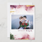 Künstlerisch Happy Holidays 3 Foto Feiertagskarte (Vorderseite)