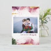 Künstlerisch Happy Holidays Foto Feiertagskarte (Stehend Vorderseite)