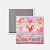Künstlerisch Hearts Magnet (Vorderseite/Rückseite)