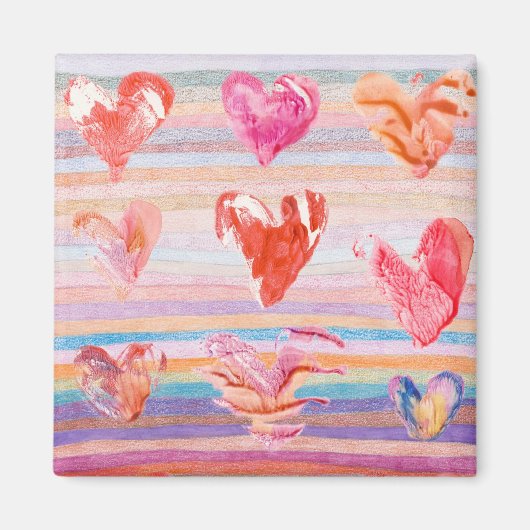 Künstlerisch Hearts Magnet (Vorne)