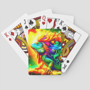 Künstlerisch Iguana Spielkarten