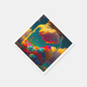 Künstlerisch Jar Serviette (Ecke)