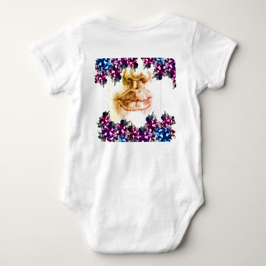 Künstlerisch Jersey Bodysuit Baby Strampler (Rückseite)