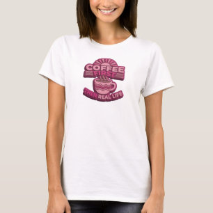 Künstlerisch KAFEE ZUERST DANN ECHTES LEBEN Mode D T-Shirt