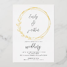 Künstlerisch Laurel Leaf Frame Script Wedding Real