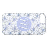 Künstlerisch Light Blue Lila Monogram Case-Mate iPhone Hülle (Rückseite (Horizontal))