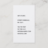 Künstlerisch modern Beruflich Visitenkarte (Rückseite)