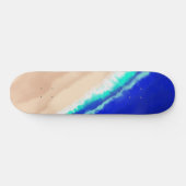 Künstlerisch Modern Blue Aquamarin Sandstrand Wass Skateboard (Horizontal)