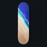 Künstlerisch Modern Blue Aquamarin Sandstrand Wass Skateboard<br><div class="desc">Dieses künstlerische und moderne Aquarelldesign ist perfekt für die Sommersaison. Es zeigt einen handbemalten, aquamarinen, grünen, kobaltblauen und sandbraunen tropischen Strand mit brauner Wasserfarbe. Es ist cool, einzigartig, künstlerisch und trendig. ***WICHTIGE HINWEIS FÜR DESIGN: Für individuelle Designanfragen, wie z.B. passende Produktanfragen, Farbänderungen, Platzierungsänderungen oder andere Änderungswünsche, klicken Sie bitte auf...</div>
